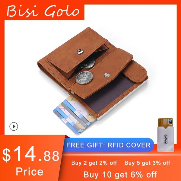 

wallets bisi goro smart wallet pouch for porte carte rfid anti-theft fashion card case passport holder coin purse, Red;black