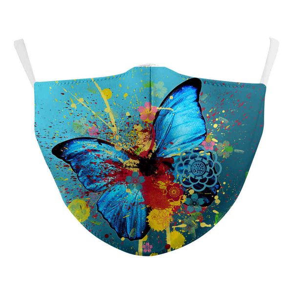 

printed butterfly cotton mask dustproof washable breathable warm and reusable