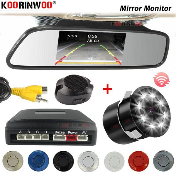 

car rear view cameras& parking sensors koorinwoo video 4 night vision led for cars camera parktronic hd monitor mirror