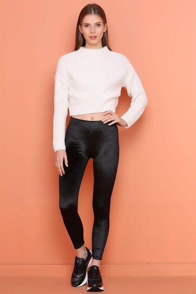

women's leggings black shiny velvet llprlkkdf