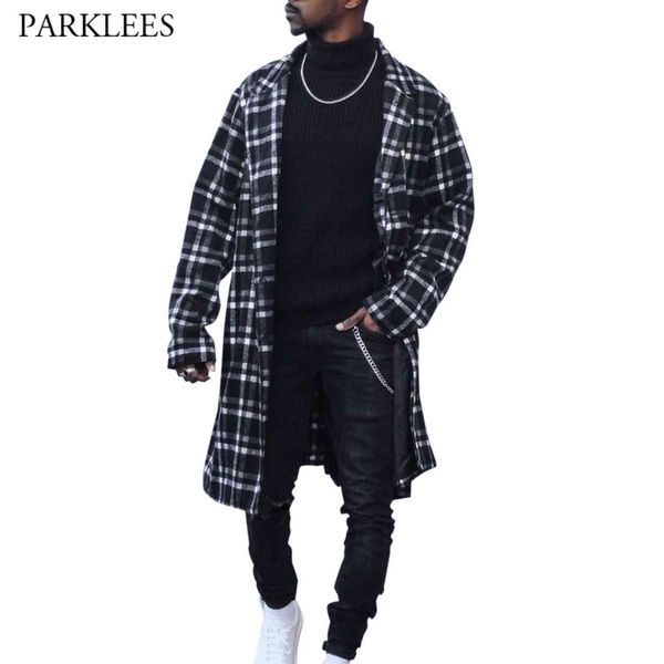 

british windbreaker, plaid, men's casual wear, long et, clothing, 2020, Black