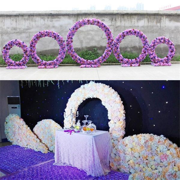 

party decoration diy wedding prop iron ring shelf artificial flower wall stand door background decor arch 4 sizes stand.