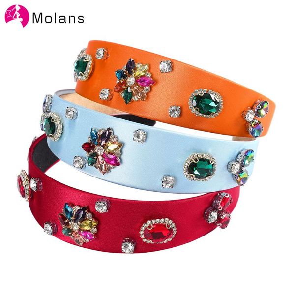 

hair accessories molans vintage baroque crystal headband elegant diamante hairband for women rhinestone wedding party headwear