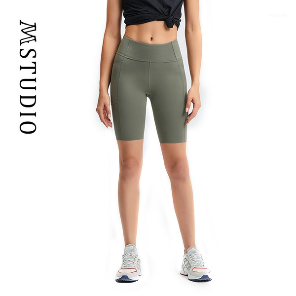 

yoga outfit summer women shorts with pocket sportwear gym training sport running fitness high waist energy pants