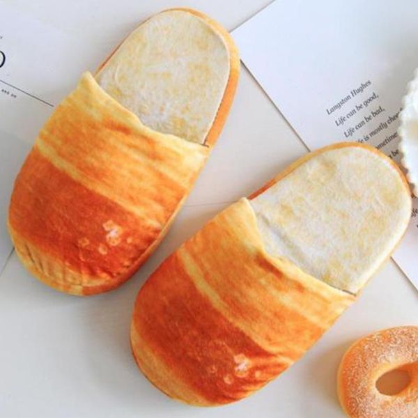

cute indoor slippers lovers bread korean style couples shoes kawaii warm, Black