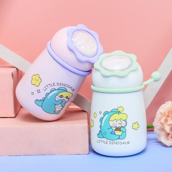 

water bottles 2021 creative cartoon cute mini insulation cup with handle student portable stainless steel kettle