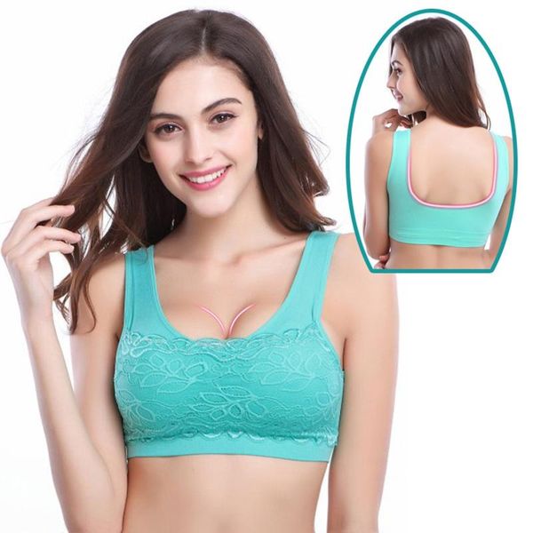 

yoga underwear lace-wrapped sports bra seamless anti-glare tube type gathered for women in the gym outfit
