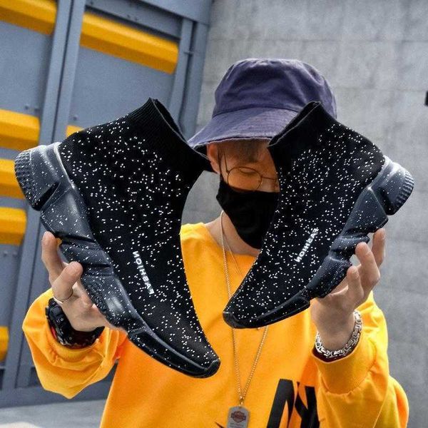 

2021 spring and summer designer men's shoes korean sports leisure fashion socks high boardtraining sneakers