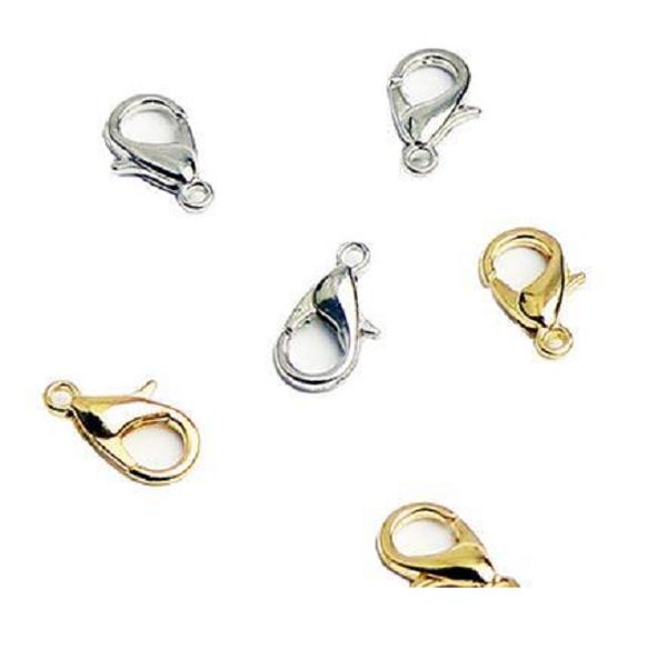 

2021 accessories diy manual plating and nickel white k ancient bronze 302 12 mm lobster clasp, 10 mm necklace bracelet buckle silver