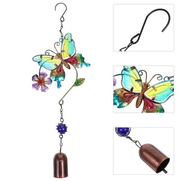 

decorative objects & figurines 1pc portable iron art wind chime beautiful bell pendant housewarming gift