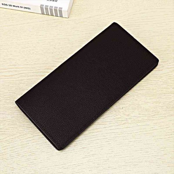 

mens wallet long handbag soft leather open ticket clip thin change bag pu purse purses for men, Red;black