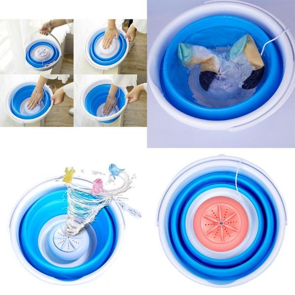 

buckets mini laundry machine plastic folding washing washers usb charging