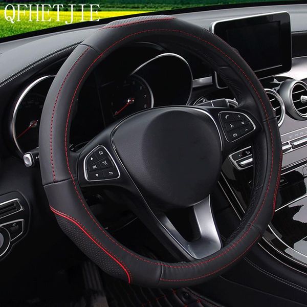 

steering wheel covers qfhetjie large truck bus car cowhide breathable cover non-slip wear-resistant and durable interior