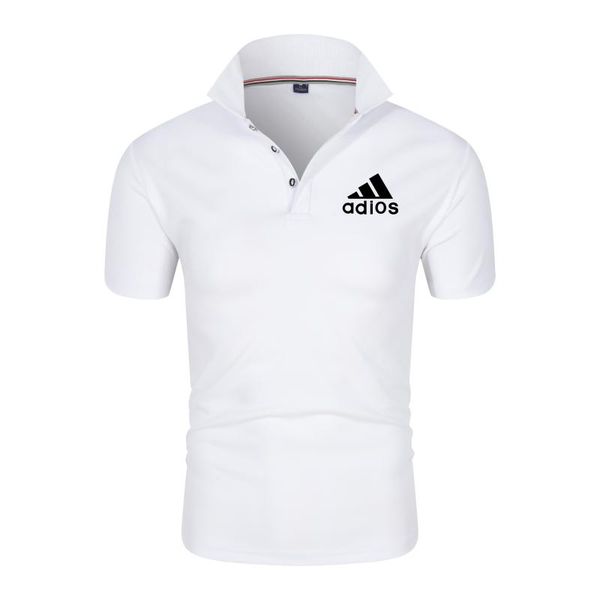 

men's polos 2021 summer shirt casual social business golf mountaineering fashion short-sleeved lapel breathable, White;black