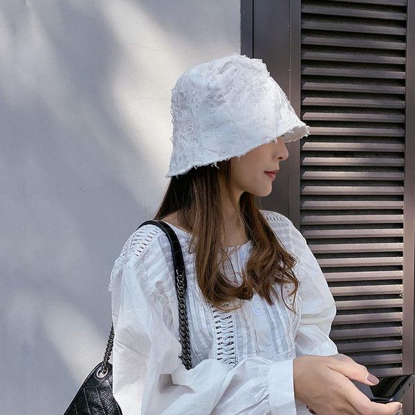 

wide brim hats women's bucket hat black white for women fashion harajuku solid designer cap preppy look young lady floppy, Blue;gray