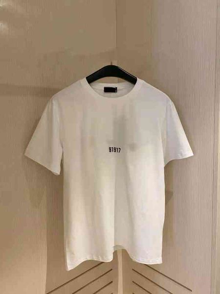 

2022 factory wholesale new b jia letter embroidery urban leisure round neck pullover short sleeve t-shirt for men and women, White