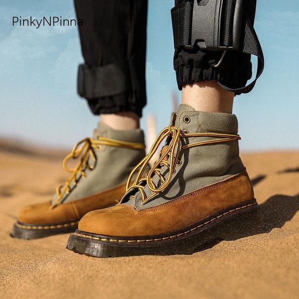 

boots cowhide suede women outdoor western style ankle durable platform heels denim canvas sand travel short booties, Black