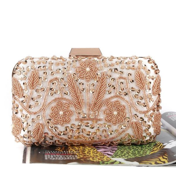 

cosmetic bags & cases sequin dinner bag handmade bead embroidery banquet clutch ladies