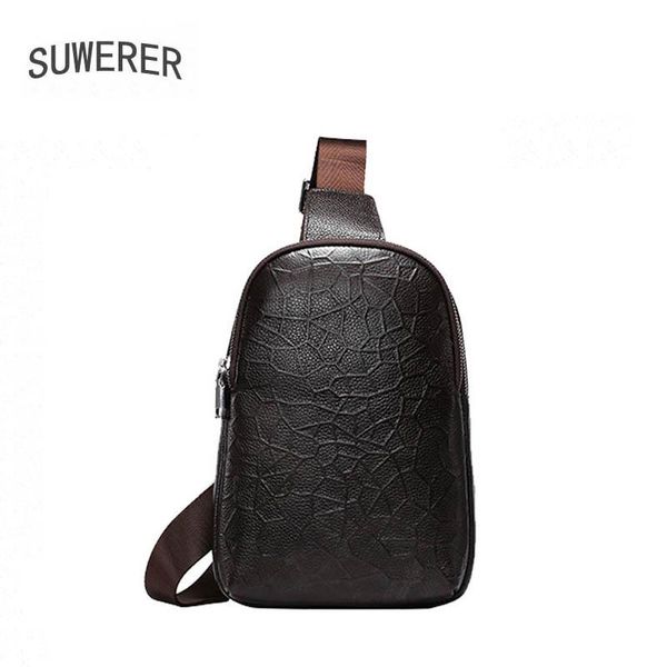 

genuine leather bag men's chest cowhide fashion shoulder waist bags