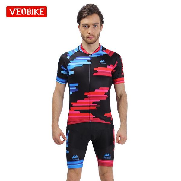 

racing sets pro team cycling jersey set men summer short sleeve mountain bike clothing mtb wear bicycle clothes man uniform, Black;blue