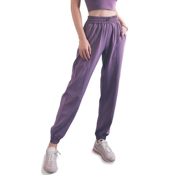 

women's pants & capris normov women fitness loose trousers drawstring high waist patchwork pocket trouser woman elastic casual workout, Black;white