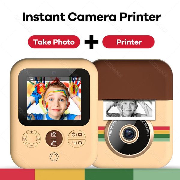 

kids instant digital print camera with thermal po paper toys 1080p 2.4in for christmas birthday gift girl boy printers