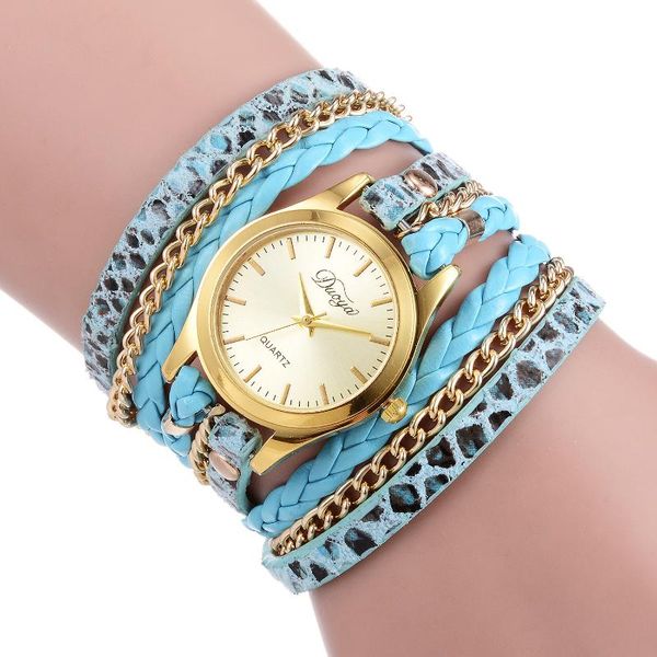 

wristwatches women's snake pattern circled bracelet watch woven twist trend alloy quartz luxury women watches, Slivery;brown