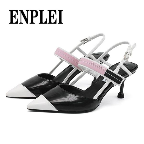 

multi-color women sandals ladies party pumps back strap high heel shoes cut out buckle gladiator sandalia size 34-40, Black