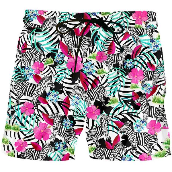 Pantaloncini da uomo Estate Casual Bellissimo ananas e cavallo Stampa 3D Moda Beach Party Nuoto Pantaloni da cintura unisex S-5XL