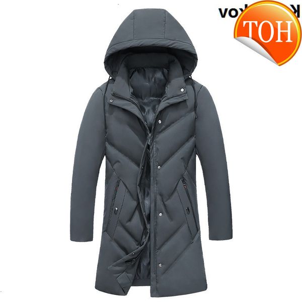 

2019 winter new arrival white duck down hooded jackets for men,men's keep warm long zipper parkas, Black
