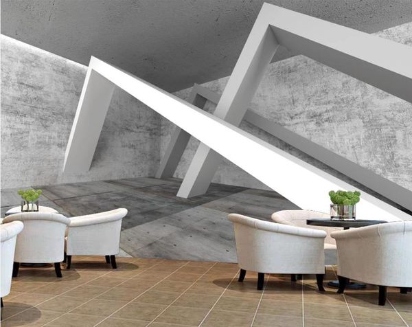 

geometric building wallppaers industrial wind background wall 3d murals wallpaper for living room wallpapers