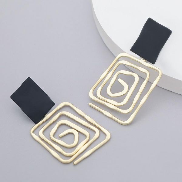 

dangle & chandelier find me simple alloy earrings geometric retro for women fashion jewelry accessories, Silver