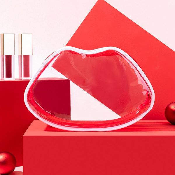 

cosmetic bags & cases transparent pvc waterproof lip makeup bag personalized women lipstick toiletries skin care products organizer
