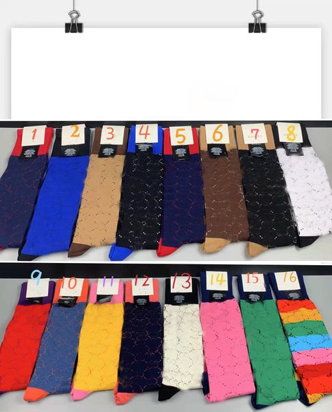 

fashion luxury stockings designer colorful womens socks wool letter printed stocking senior streets comfortable knee leg sock 16colors, White