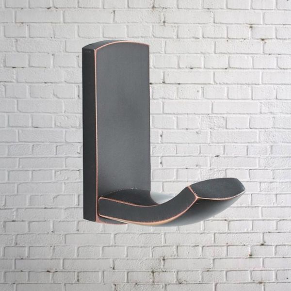 

hooks & rails brass coat hook heavy duty wall mounted plated towel robe clothes rack for bath kitchen garage(black)