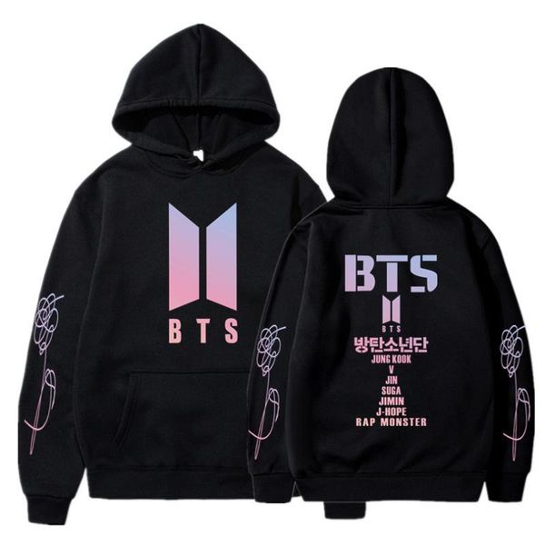 

men's hoodies & sweatshirts custom men women long sleeve homewear streetwear kpop hoodied pullover, Black