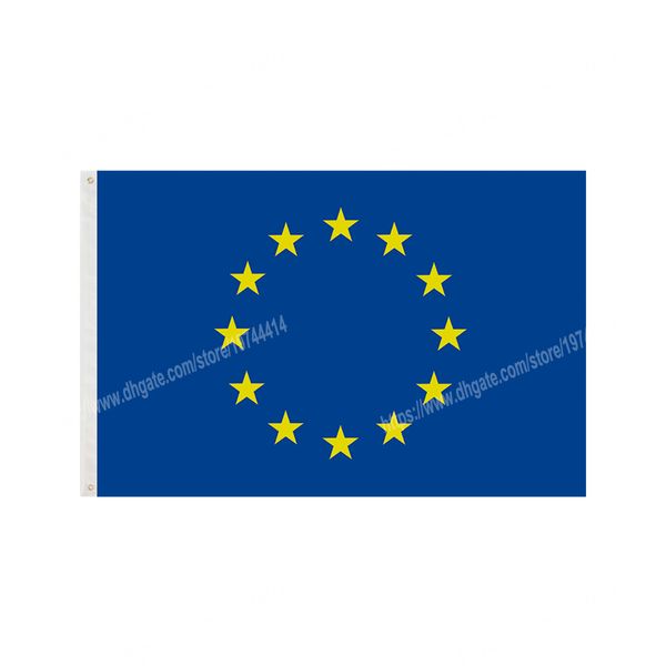 UE União Europeia bandeiras National poliéster banner voando 90 * 150 cm 3 * 5 pés bandeira em todo o mundo todo o mundo ao ar livre pode ser personalizado