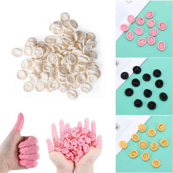 

disposable gloves 100/300pcs anti-static latex nail art tool finger cots cover rubber fingertips protector