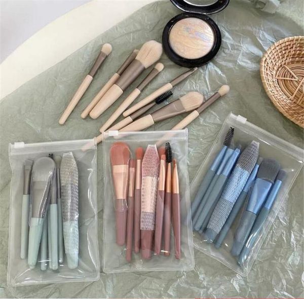 

makeup brushes 8pcs korean mini travel brush ser super soft concealer beauty foundation eye shadow tool eyelash candy color