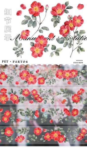

vintage rouge washi tape for card making journal diy scrapbooking label sticker gift wrap