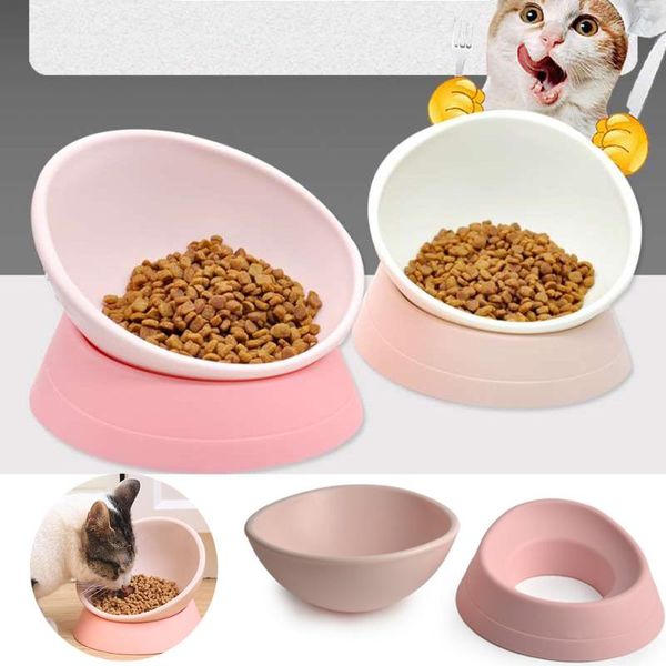 

dog bowls & feeders non-slip tilting cat bowl with raised stand pet feeding water for food supplies elevated