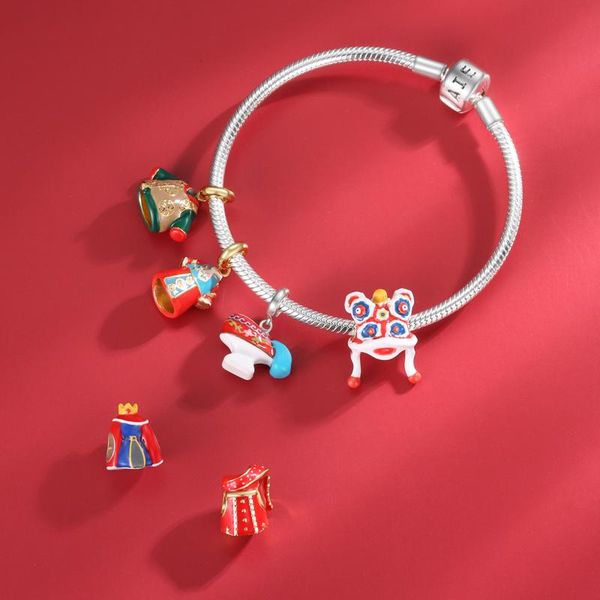 

other 925 silver beads pendant traditional aristocratic clothes enamel charms fits diy bracelet original designer charm jewelry making