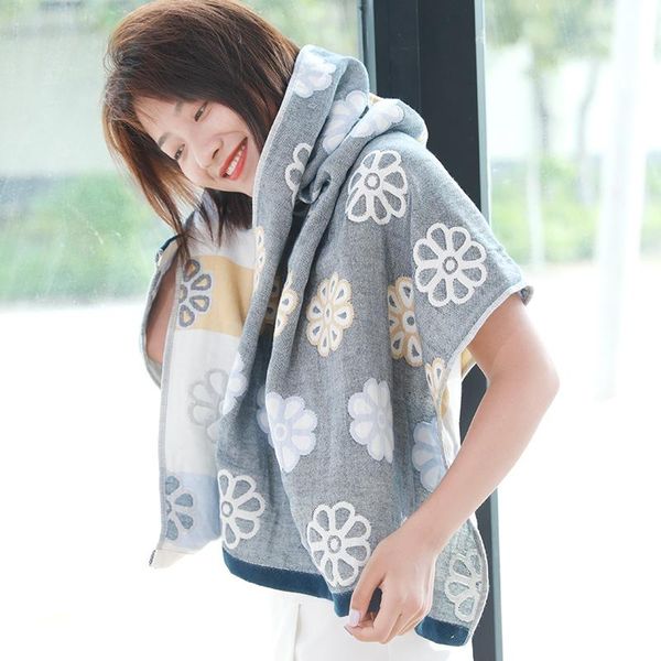 

towel cotton gauze large bath towels absorbent household reactive dye soft for adults home bathroom bath-house wrapped 70*140cm