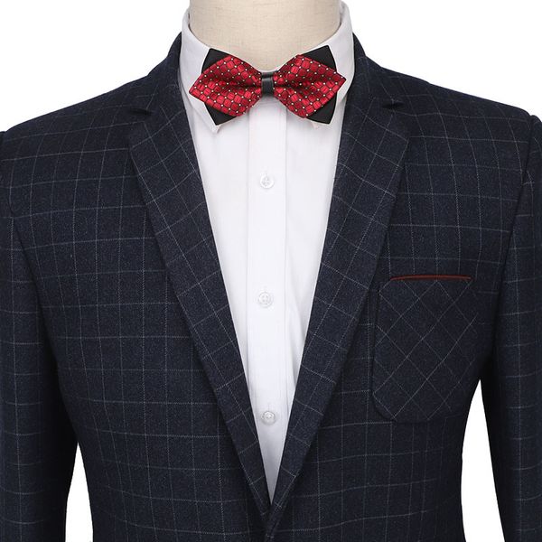 Gravata de gravata de arco de xadrez ajustável homem bowtie bowties dos homens gravatas para homens terno de negócios camisas de moda Acessórios de casamento por atacado