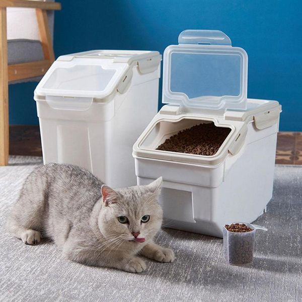 

dog apparel food storage box container moistureproof sealing for cats dogs supplies