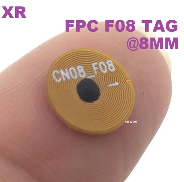 1000pcs FPC NFC Tag Flexível FPC Etiqueta Eletrônica Diâmetro 8mm RFID Etiqueta F08 13.56MHz FM08 Chip Tag Jóias Anti-falsificação Rótulo RFID Acesso RFID Sistema de Controle