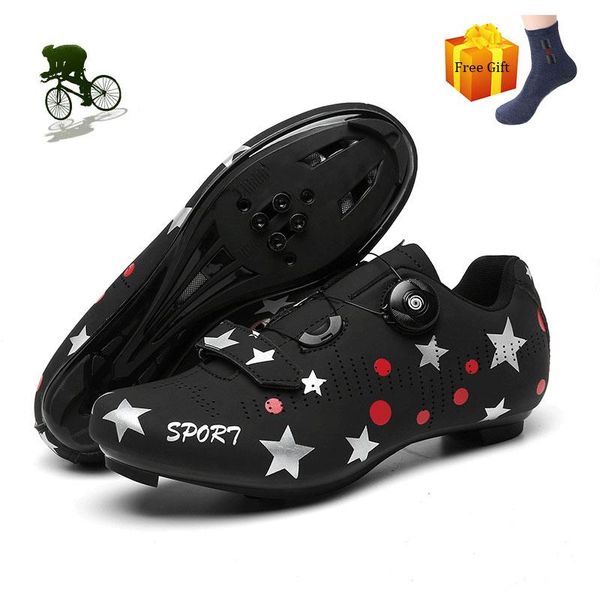 

road bike cycling shoes men outdoor professional mtb mountain sapatilha ciclismo hombre self-locking bicycle sneakers footwear, Black