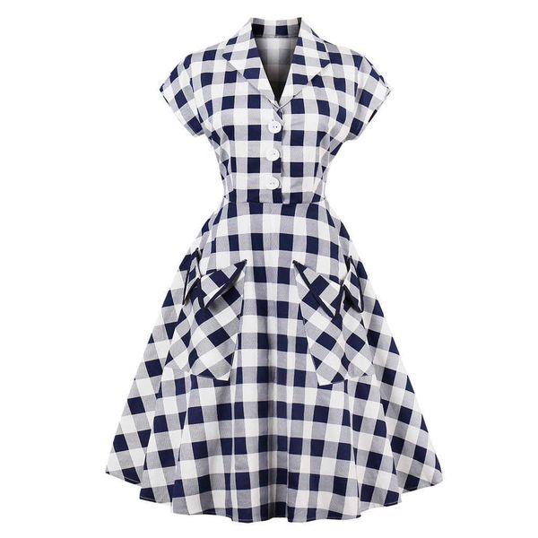

lapel neck short sleeve dress with pocket, Black;gray