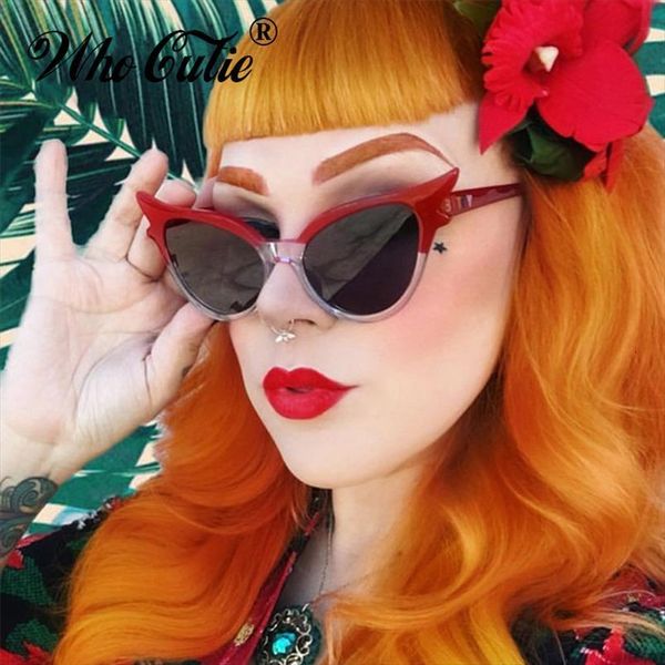 

brand vintage 90s unique cat eye sunglasses women red frame retro black cateye sun glasses shades om594, White;black