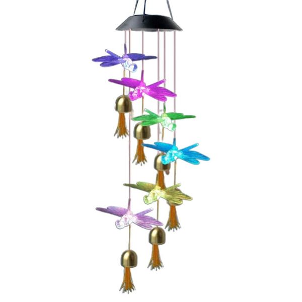 

decorative objects & figurines 2021 solar powered led light wind chime elegant wall hanging decor ornament outdoor